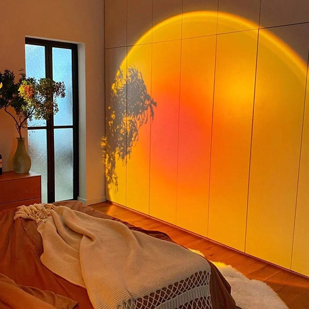SolaraGlow – 360° Sunset Projection Mood Lamp