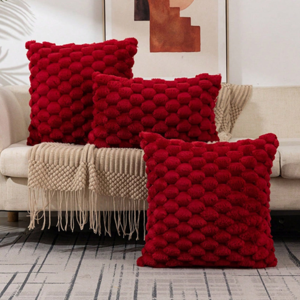 PuffWeave – Plush 3D Cushion Cover