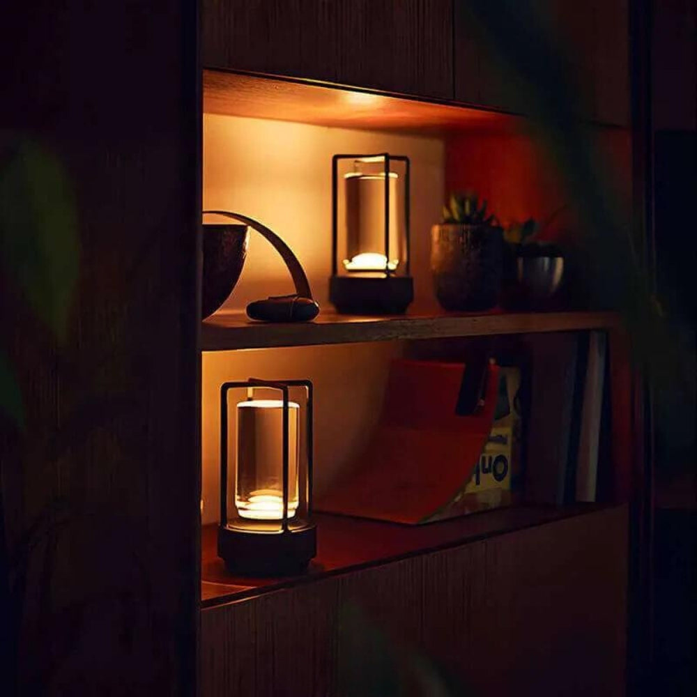 CrystalGlow – Nordic Inspired Lantern Cordless Table Lamp