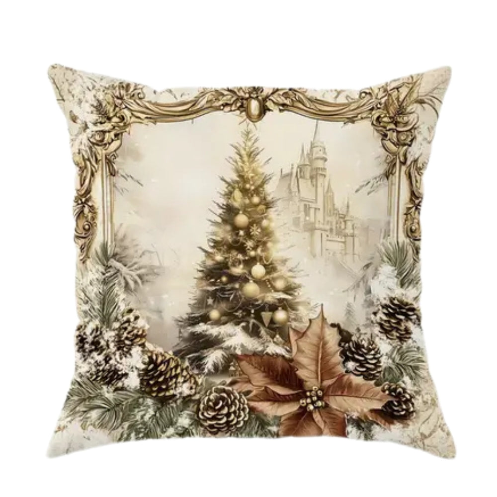 GildedNoel – Velvet Christmas Cushion Cover
