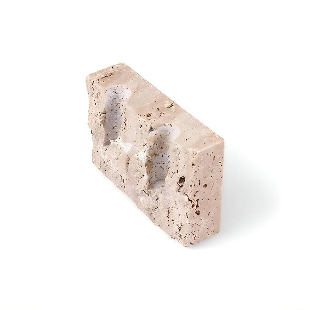 LumiStone – Travertine Dual Candle Holder Natural Modern Decor