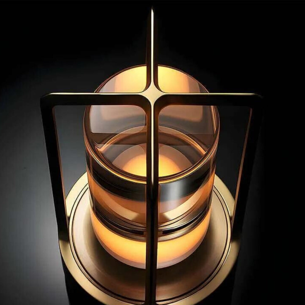 CrystalGlow – Nordic Inspired Lantern Cordless Table Lamp