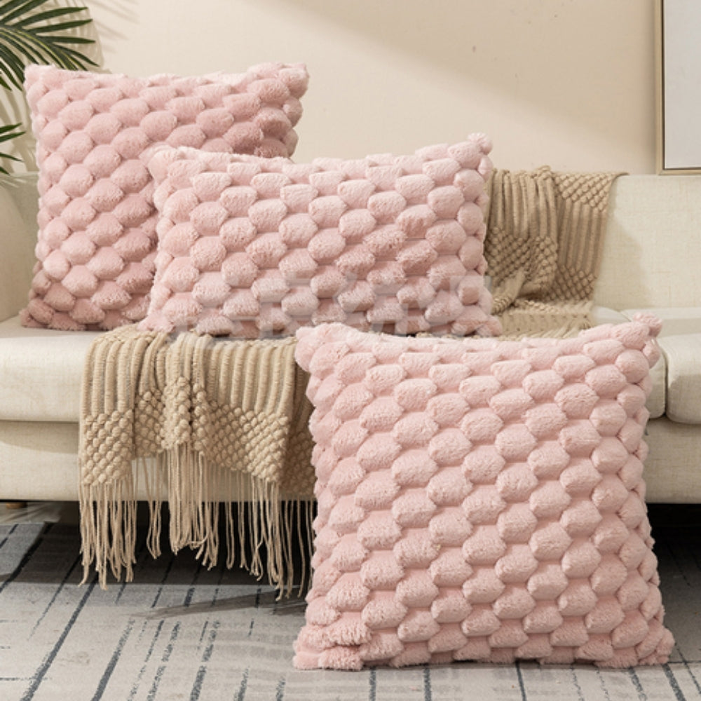 PuffWeave – Plush 3D Cushion Cover