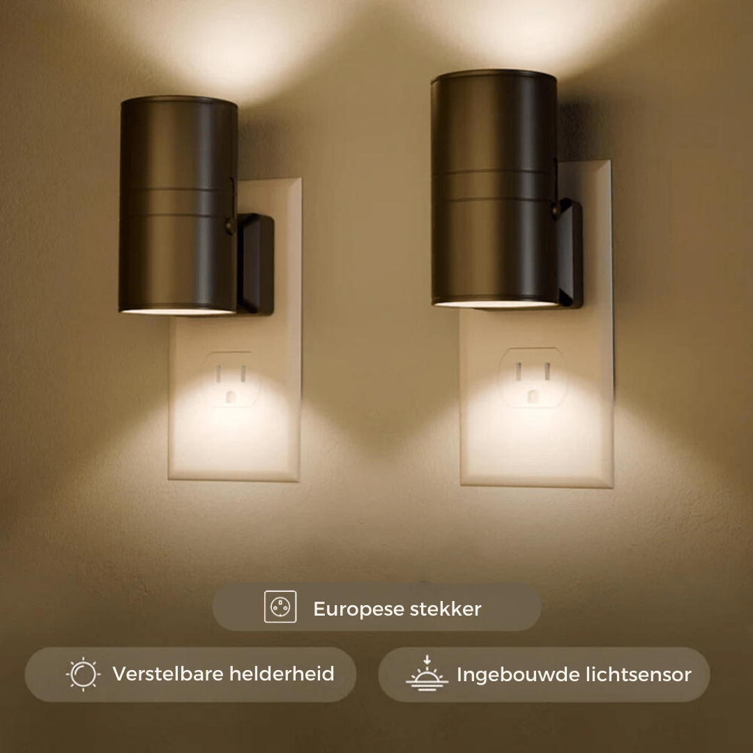 Lumora – Plug-In LED Wall Lamp with Smart Auto Mode