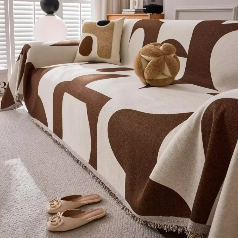 LuxeHaven Cover - Couch Cover - Boho Style - Chenille Comfort