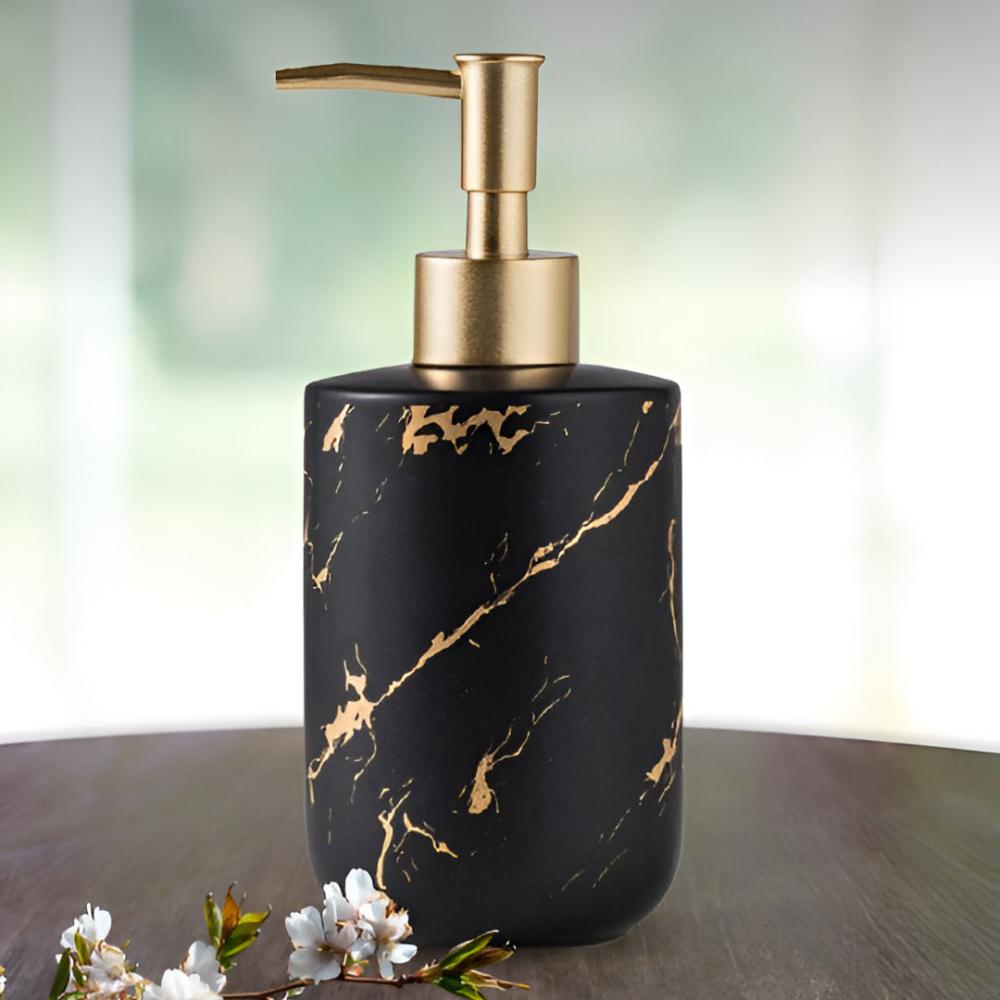 Auremar – Golden Marble Ceramic Soap Dispenser