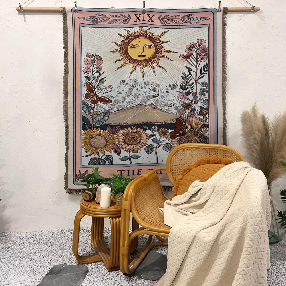 SolaraAura Blanket - Throw Blanket - Boho Style - Sun Design Comfort