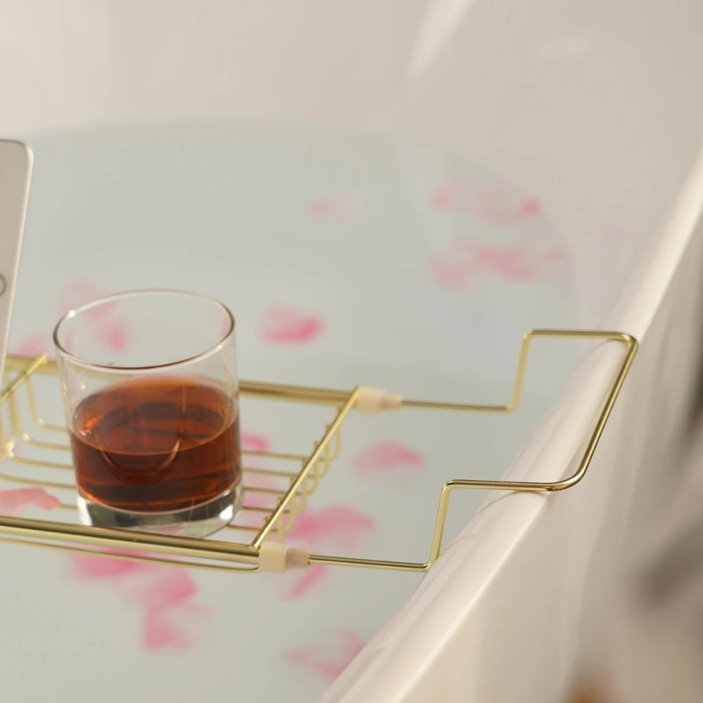 Aquatray – Adjustable Stainless Steel Bathtub Caddy