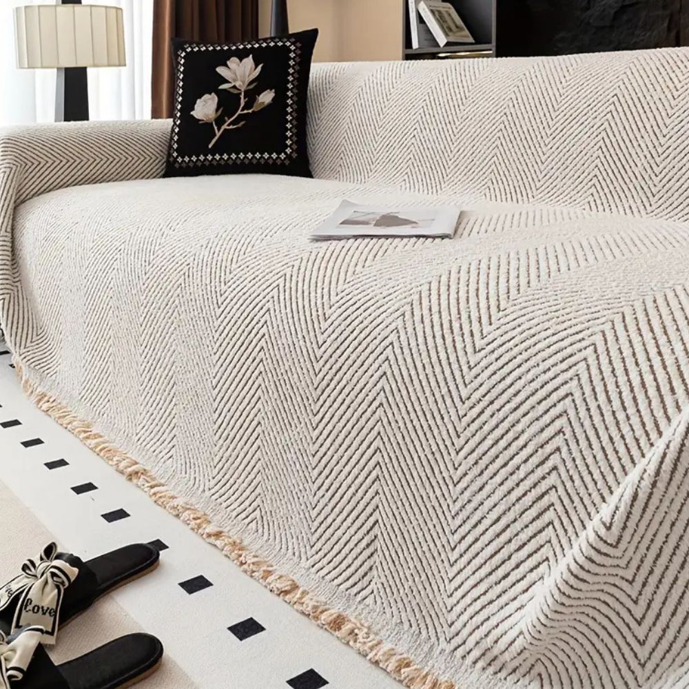 HarrowWeave Cover - Couch Cover - Herringbone Style - Non Slip Protection