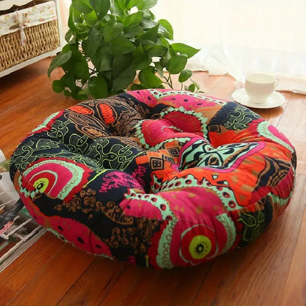BohoBloom – Round Cotton Floor Cushion