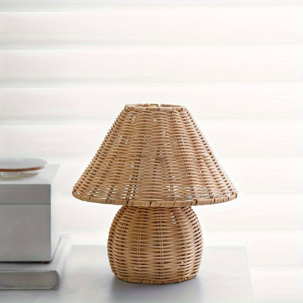 NoyaGlow – Rattan Weave Table Lamp Natural Home Decor