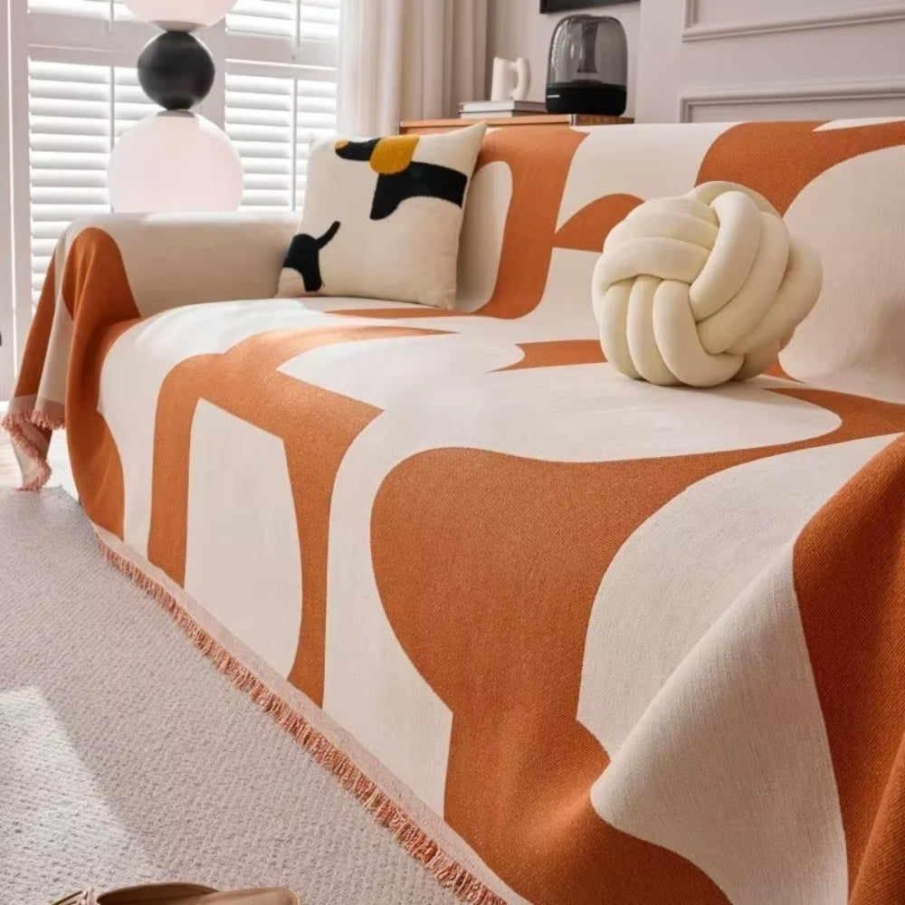 LuxeHaven Cover - Couch Cover - Boho Style - Chenille Comfort