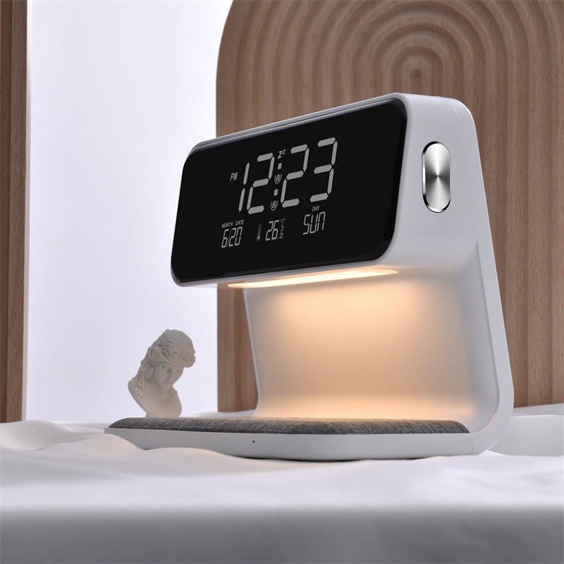 LumoDock – 3-in-1 Touch Lamp with Wireless Charger Alarm Clock