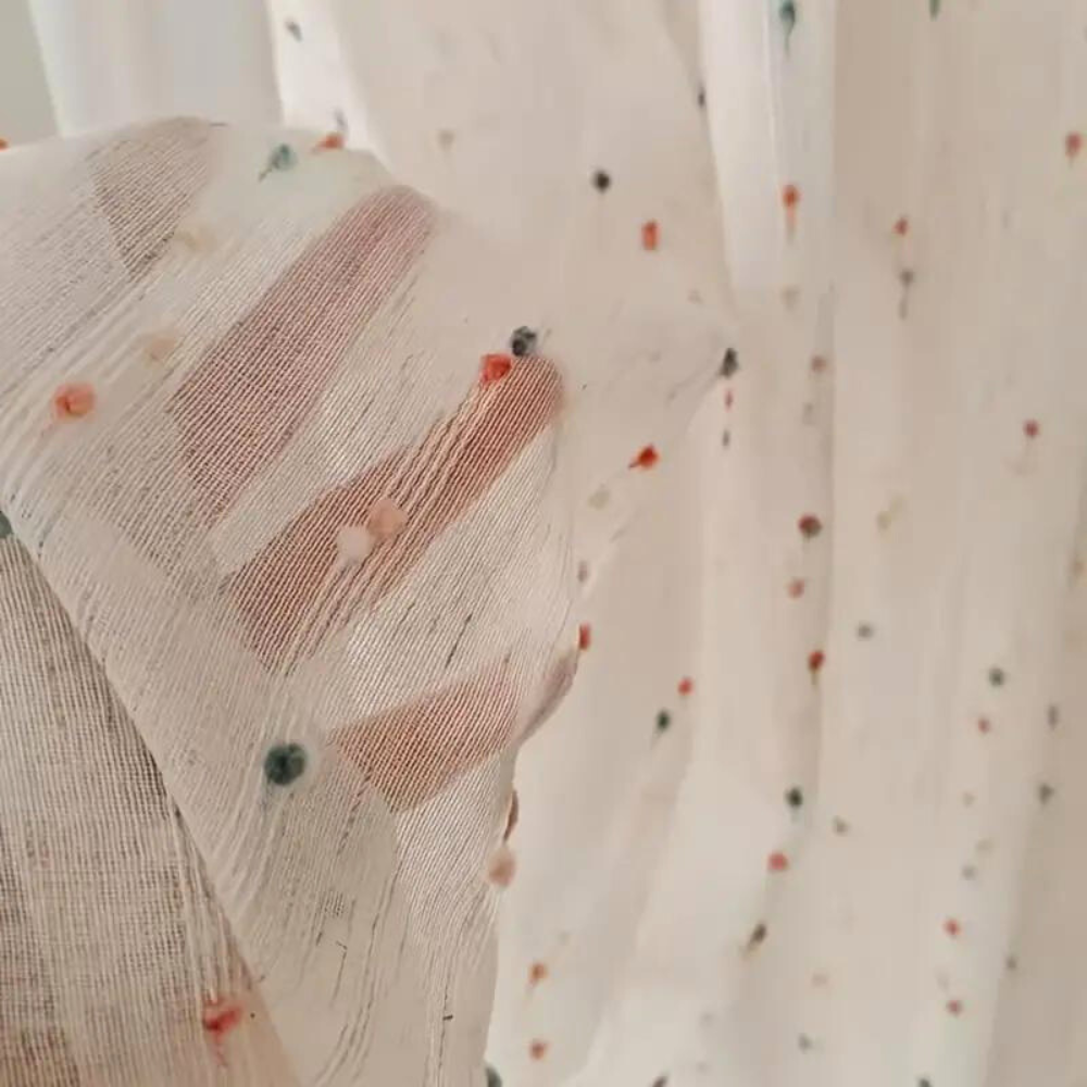 LightBloom – Rainbow Embroidered Tulle Curtain