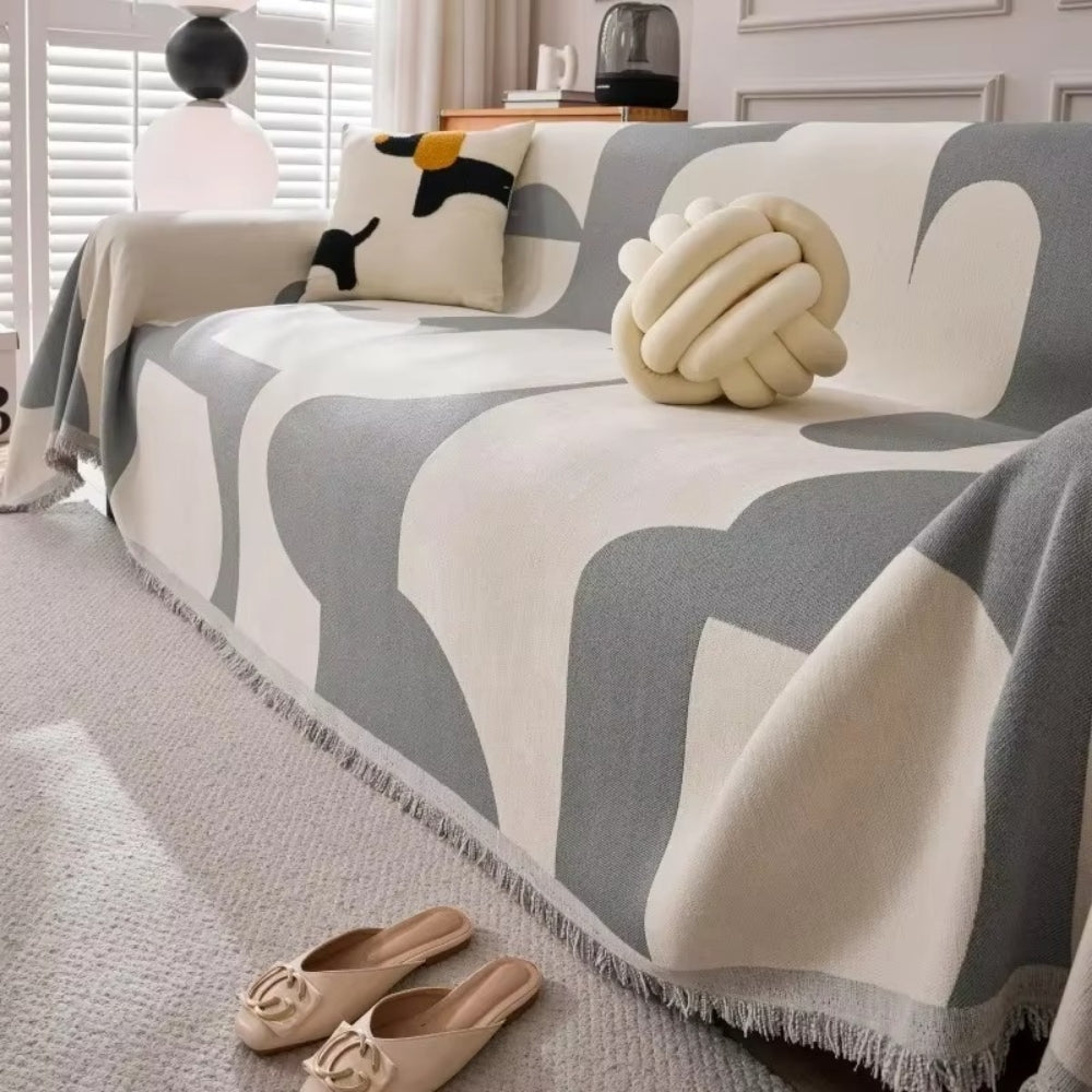 LuxeHaven Cover - Couch Cover - Boho Style - Chenille Comfort