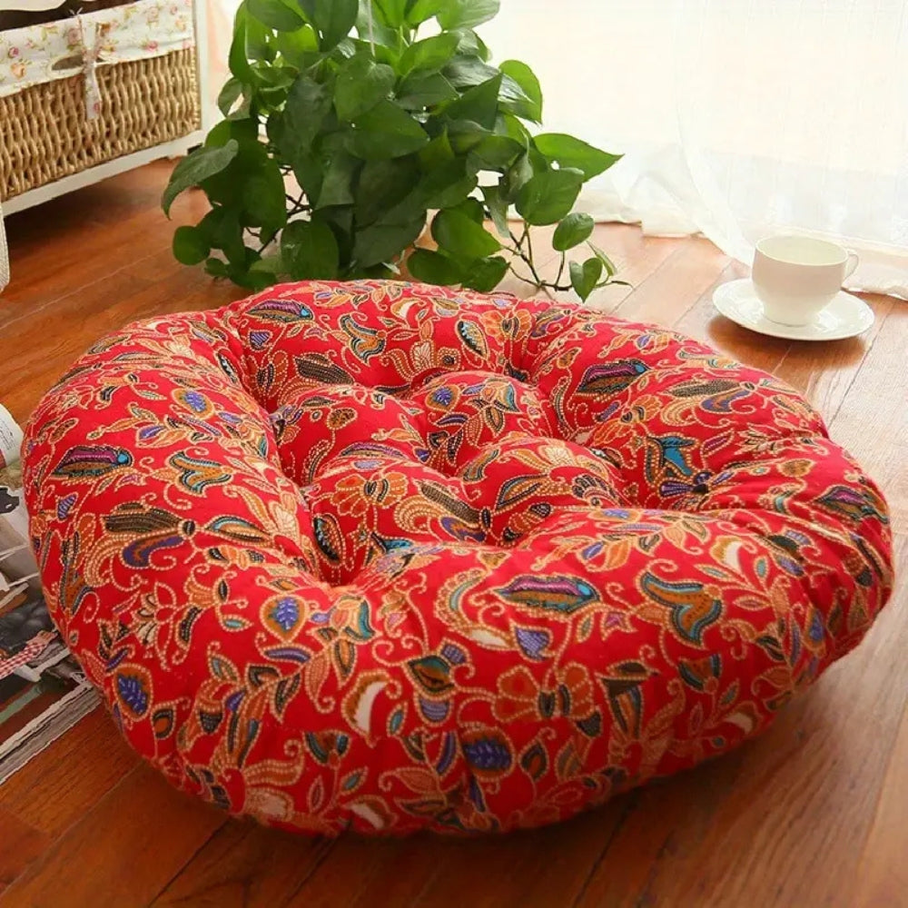 BohoBloom – Round Cotton Floor Cushion