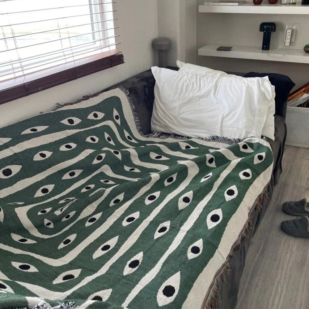 SerpentWeave Blanket - Throw Blanket - Artistic Style - Cotton Comfort