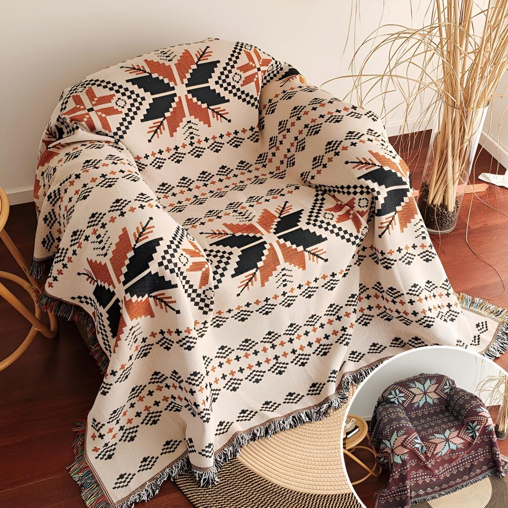 DesertLoom Blanket - Picnic Mat - Boho Style - Moroccan Pattern Comfort