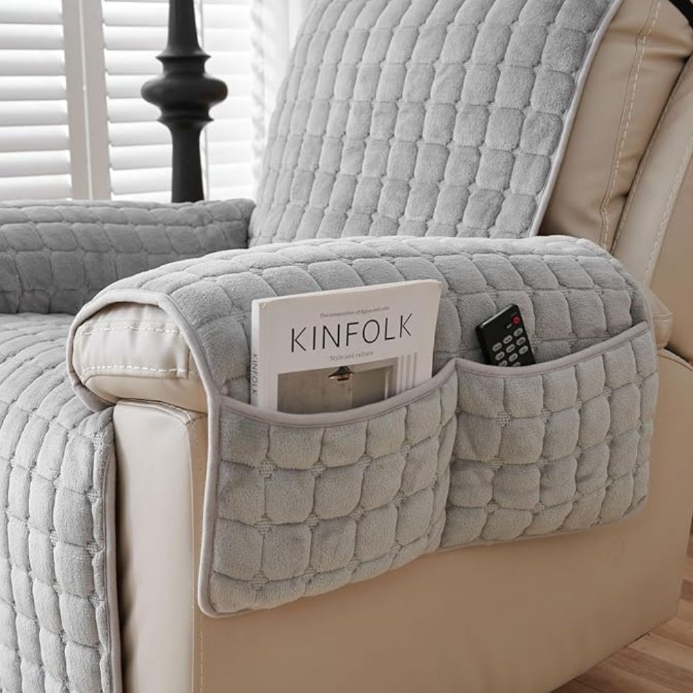 GridNest Cover - Recliner Cover - Quilted Style - Pocket Storage Comfort