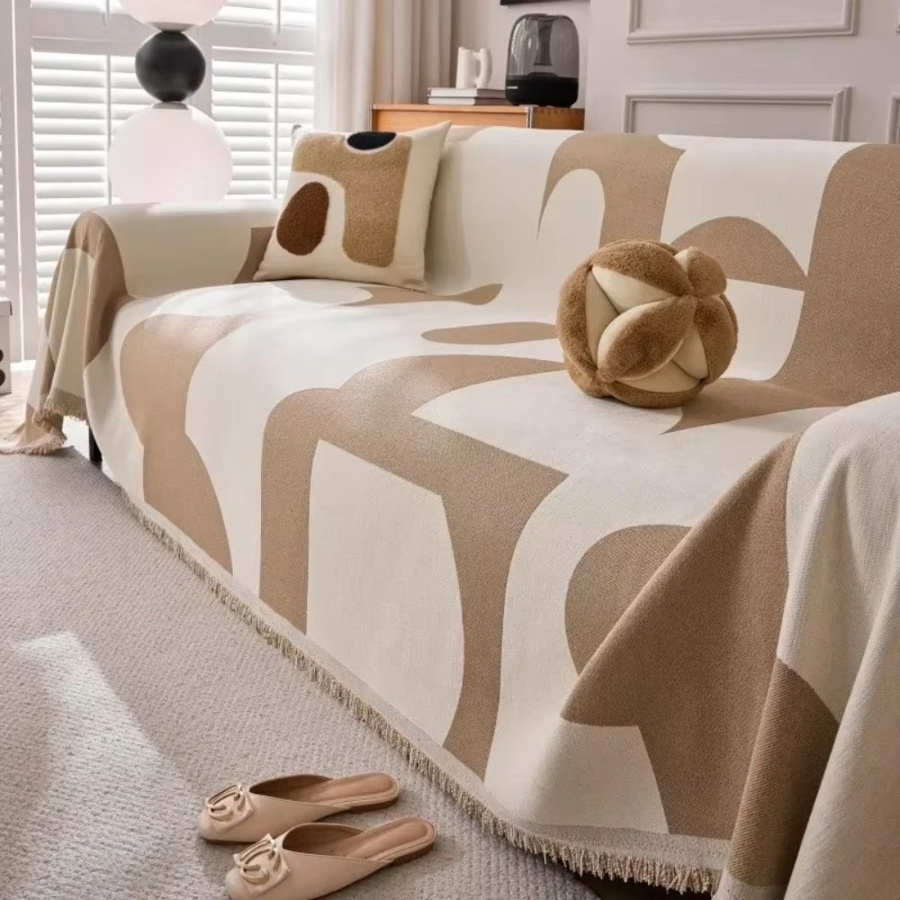LuxeHaven Cover - Couch Cover - Boho Style - Chenille Comfort