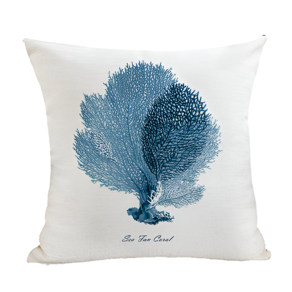 TideSketch – Embroidered Ocean Cushion Cover