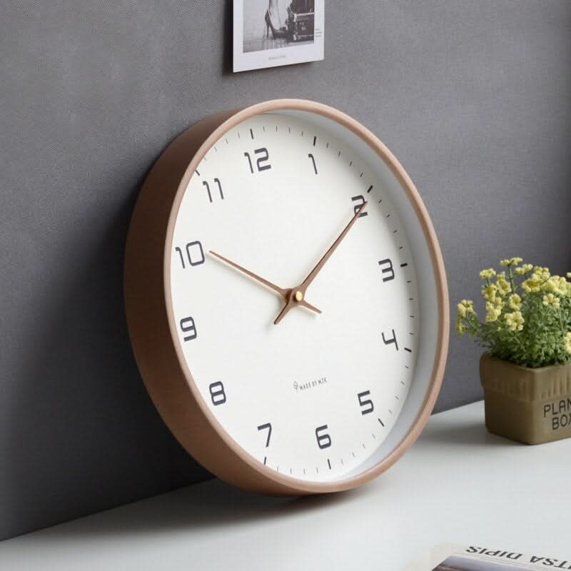 NordWood – Scandinavian Wooden Wall Clock – Minimalist Timeless Design
