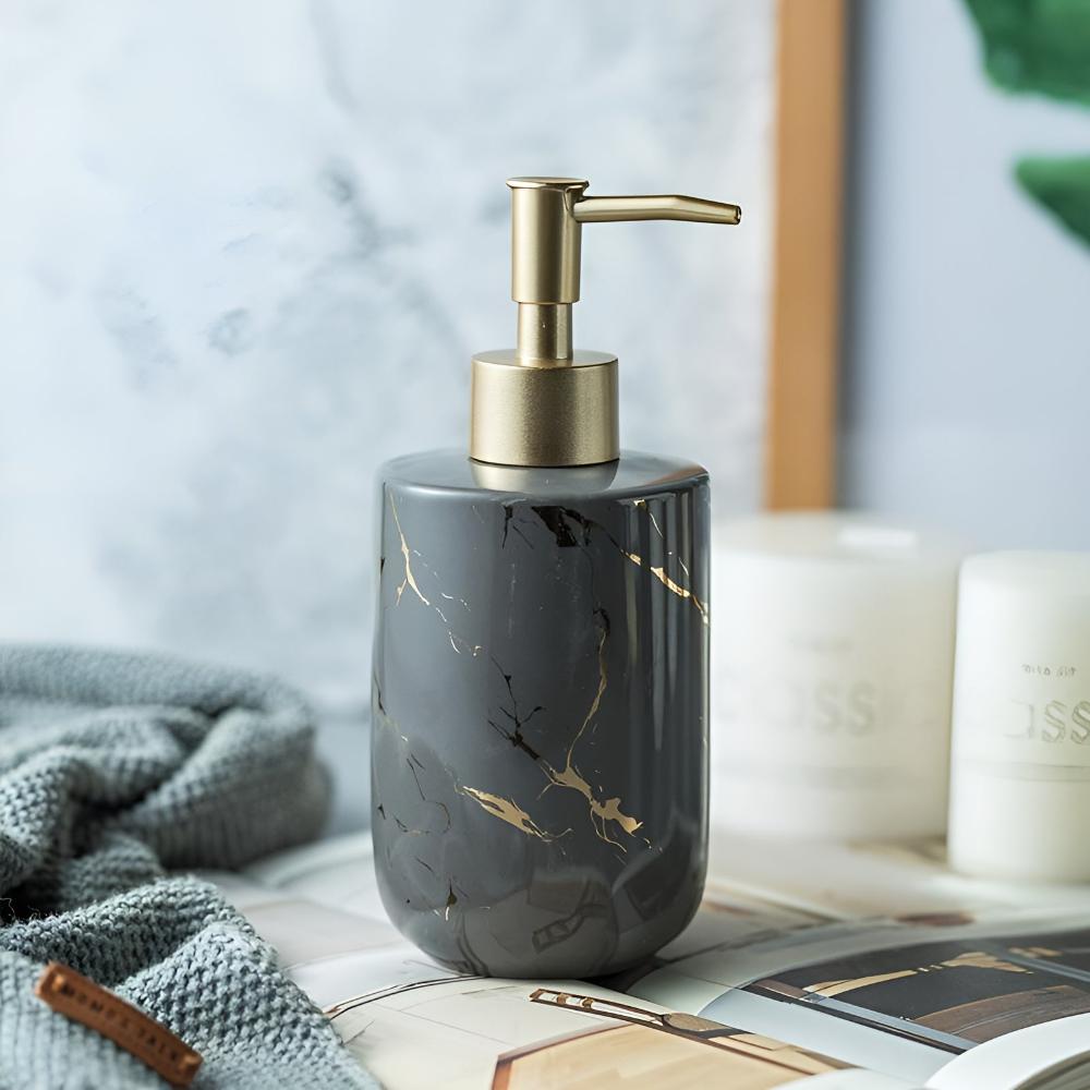 Auremar – Golden Marble Ceramic Soap Dispenser