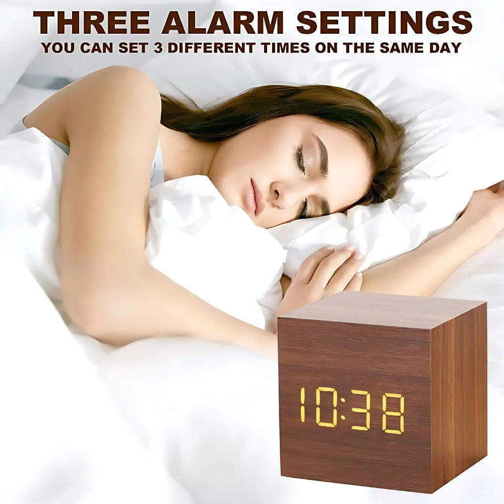 CubeGlow – Modern LED Alarm Clock