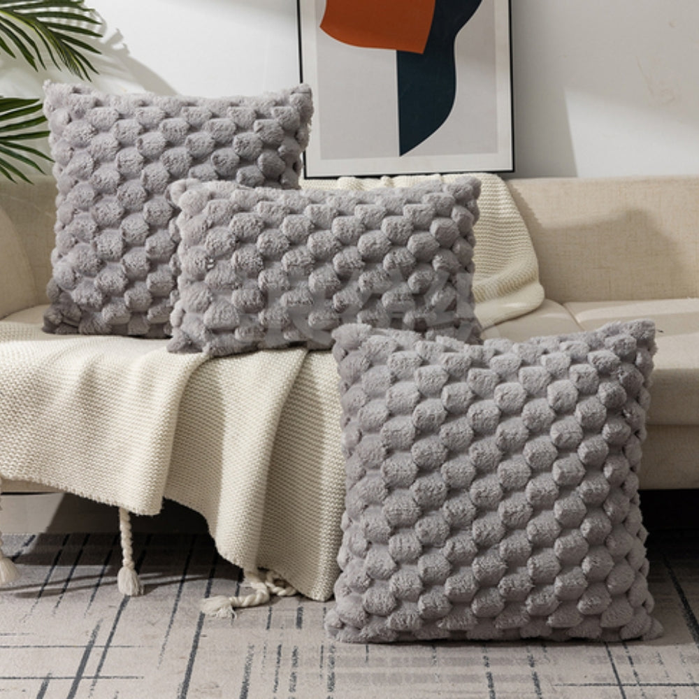 PuffWeave – Plush 3D Cushion Cover