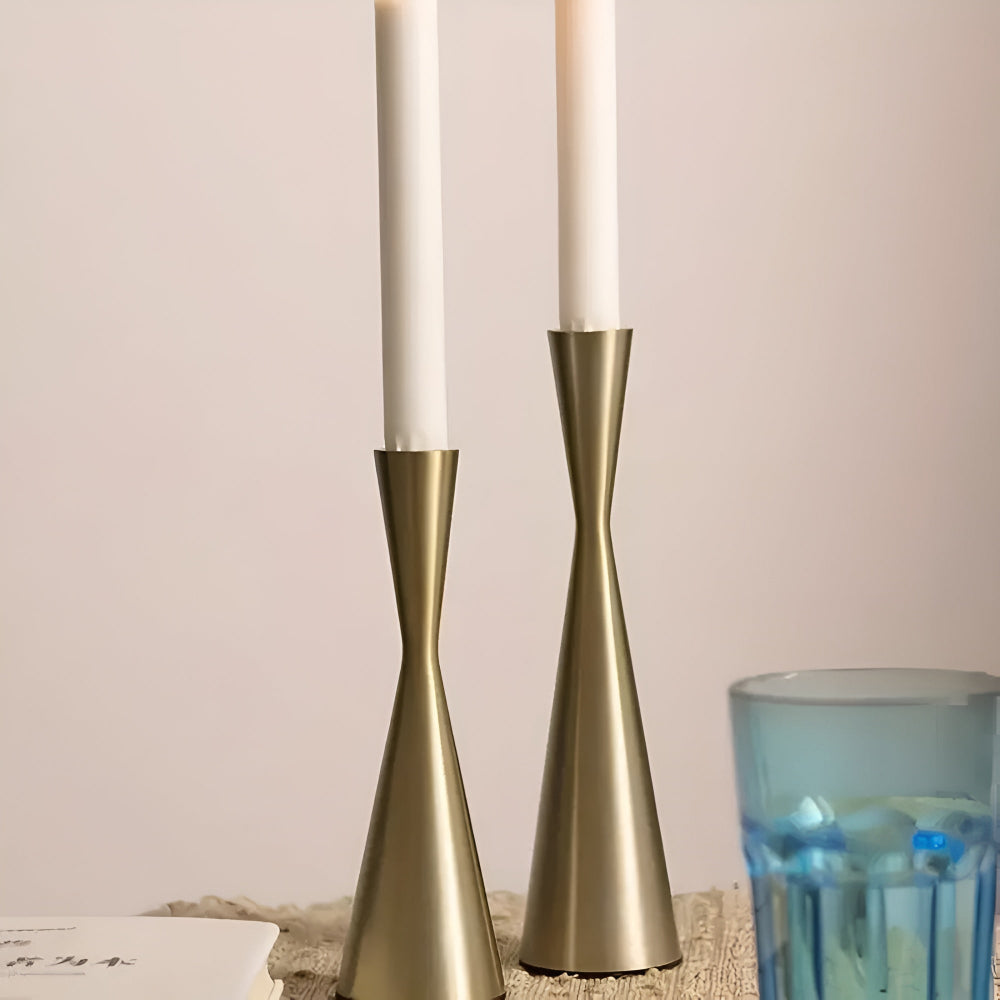 NordicWaist – Brass Candlestick Set Modern Home Decor