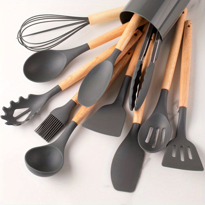 ChefEase – 12-Piece Silicone Kitchen Utensil Set – Durable, Stylish Heat-Resistant
