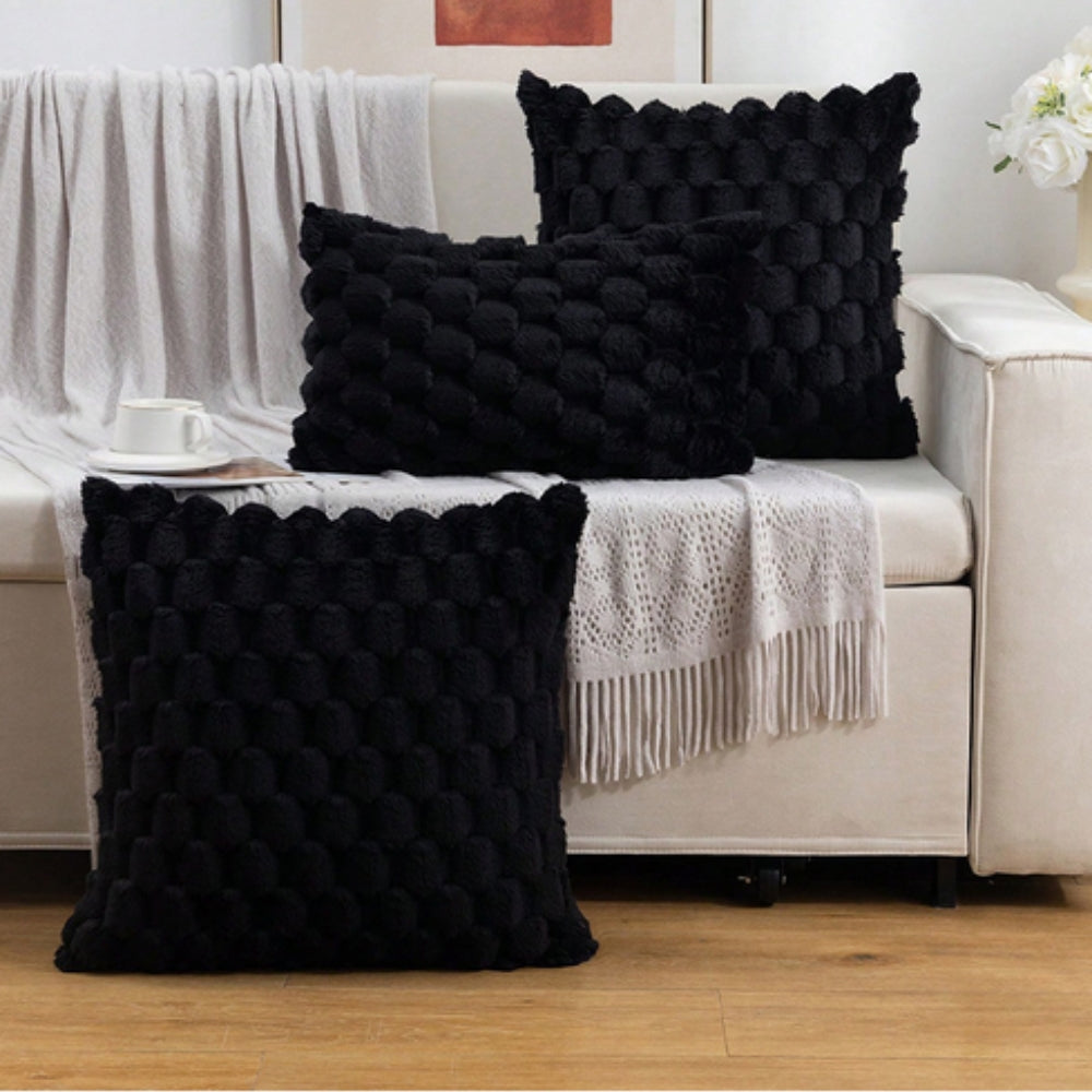 PuffWeave – Plush 3D Cushion Cover