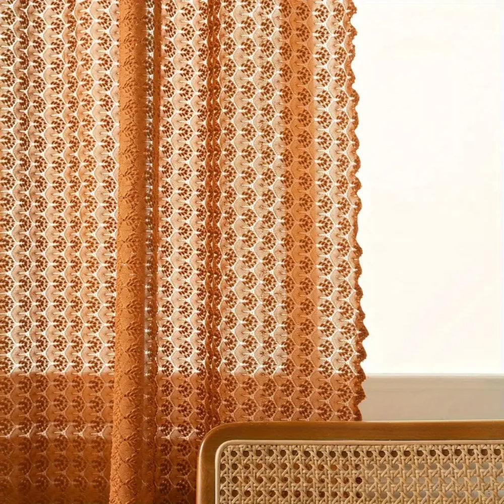 SunWeave – Bohemian Crochet Curtain