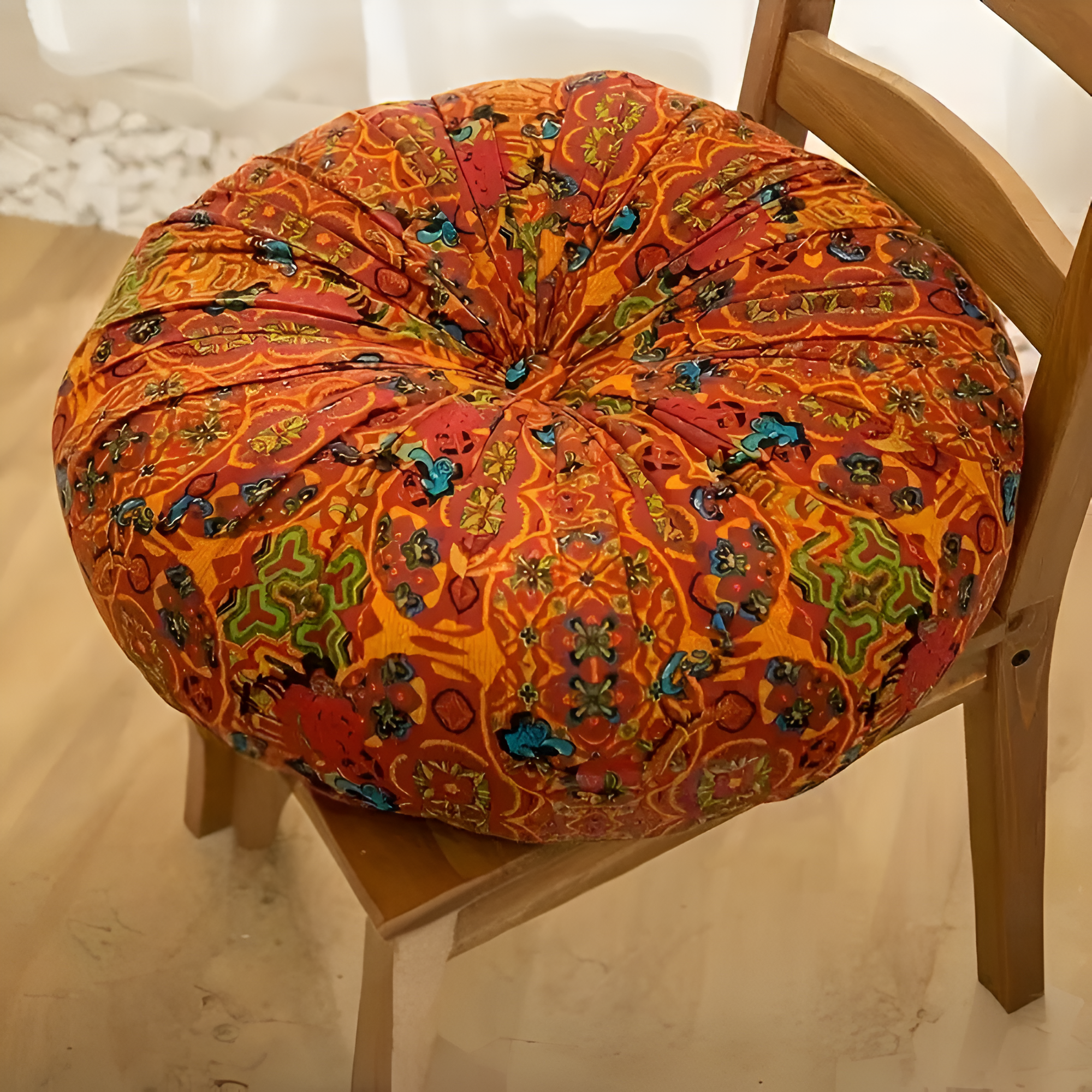 EmbroiCharm – Bohemian Embroidered Floor Cushion