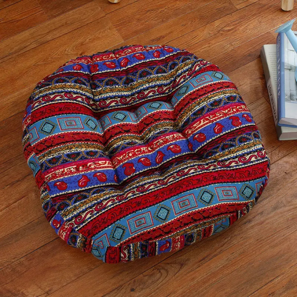 BohoBloom – Round Cotton Floor Cushion