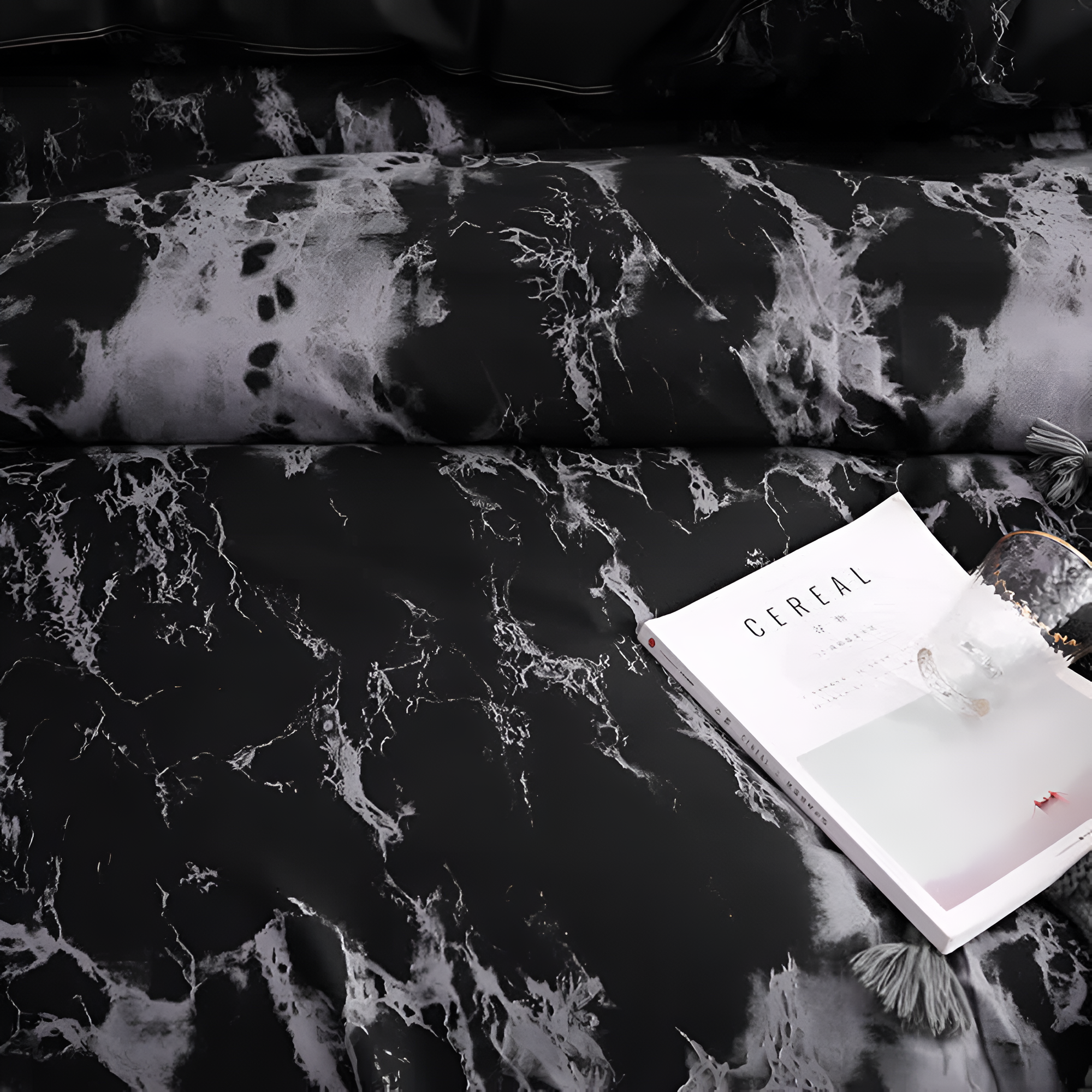 MarbleLuxe – Black Marble 3-Piece Quilt Cover Set