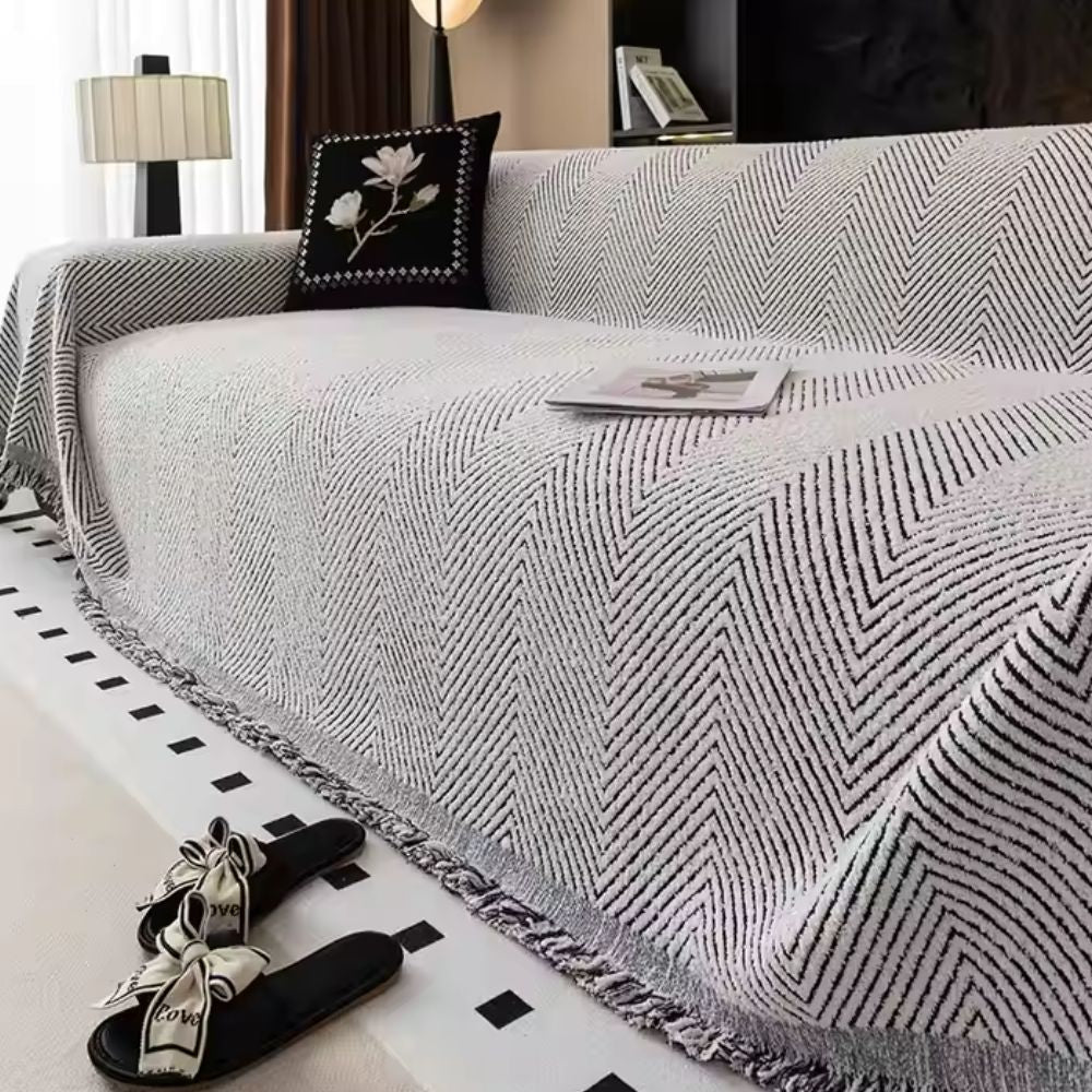 HarrowWeave Cover - Couch Cover - Herringbone Style - Non Slip Protection
