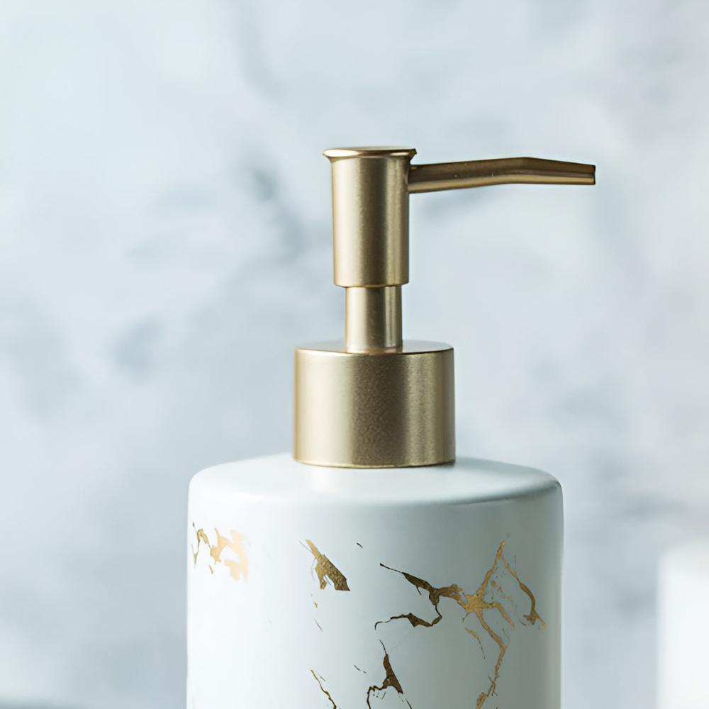 Auremar – Golden Marble Ceramic Soap Dispenser