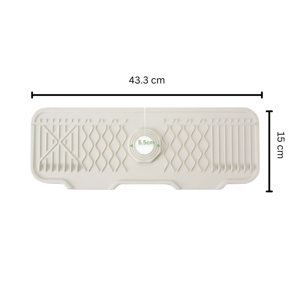 Aeris Kitchen Sink Mat - Rubber, Draining Design, Flexible Edges 0