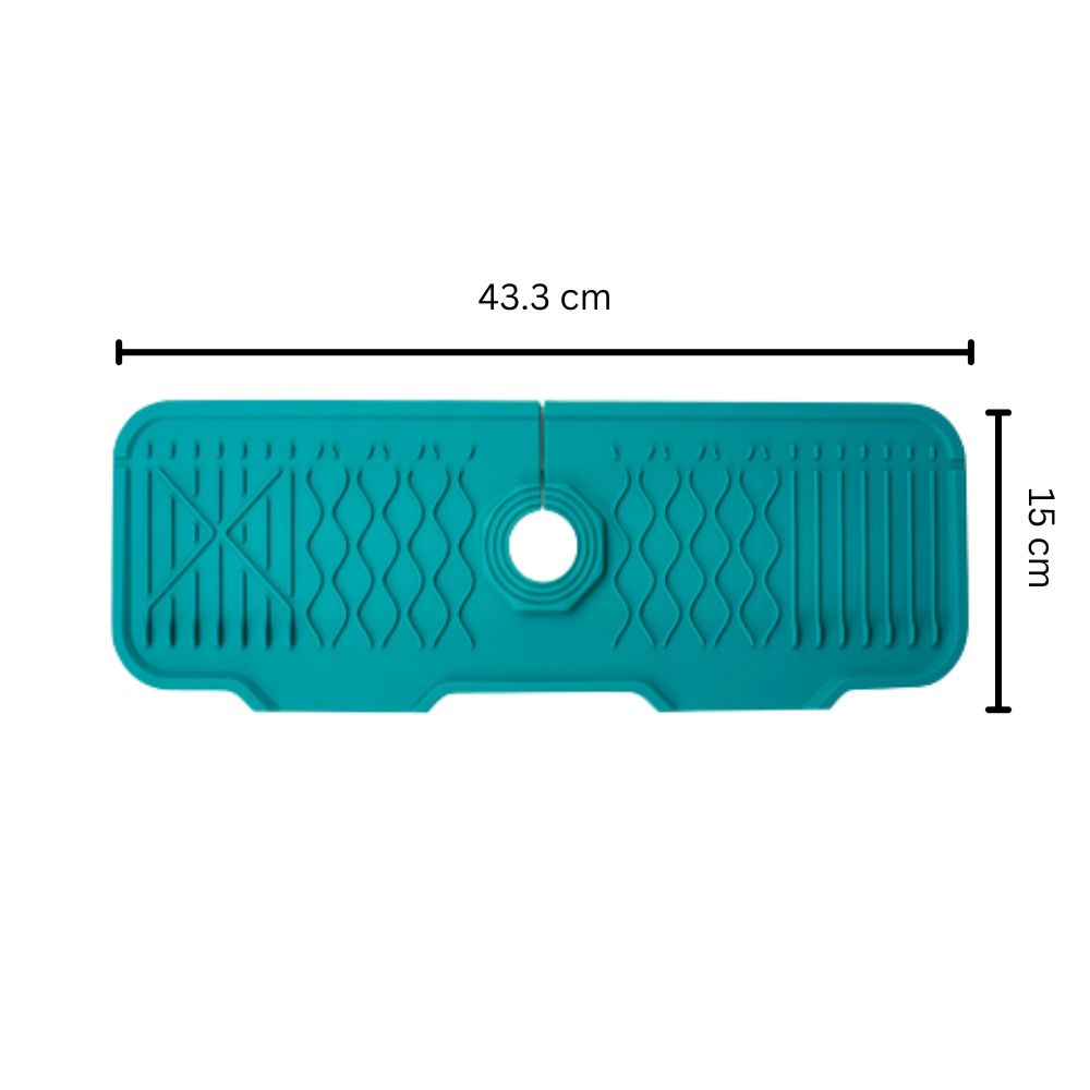 Aeris Kitchen Sink Mat - Rubber, Draining Design, Flexible Edges 7