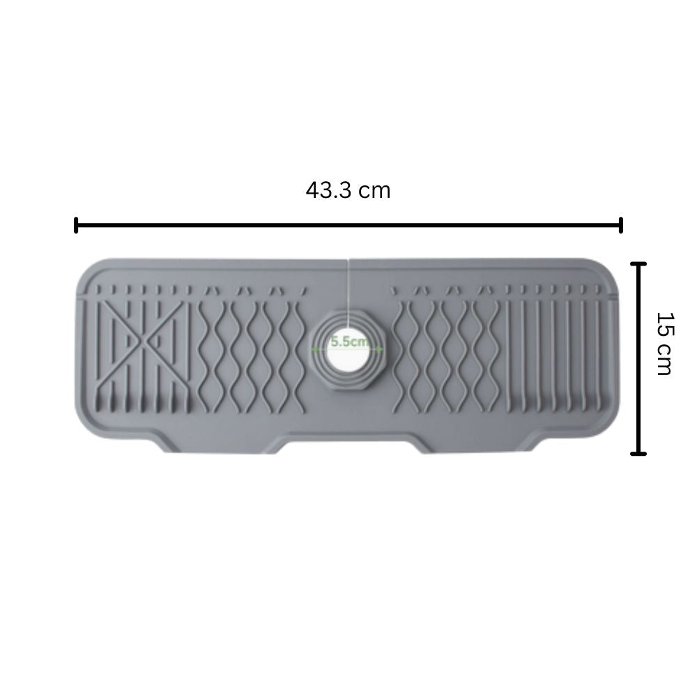 Aeris Kitchen Sink Mat - Rubber, Draining Design, Flexible Edges 8
