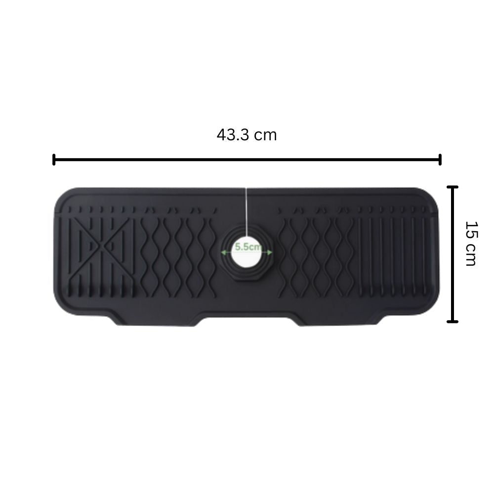 Aeris Kitchen Sink Mat - Rubber, Draining Design, Flexible Edges 9