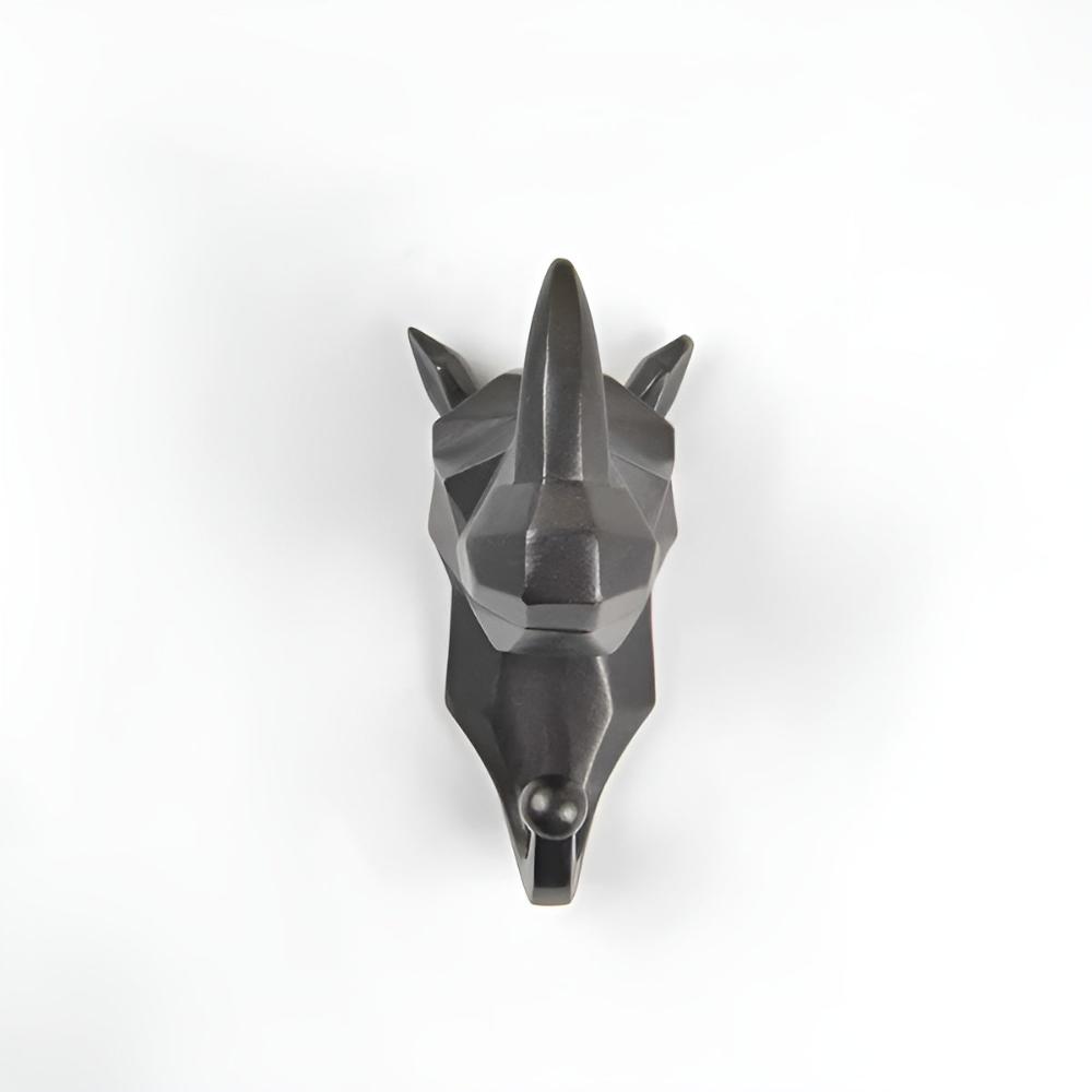 Aero Animal Head Wall Hook - Durable Resin, Whimsical Key Holder for Wall 6