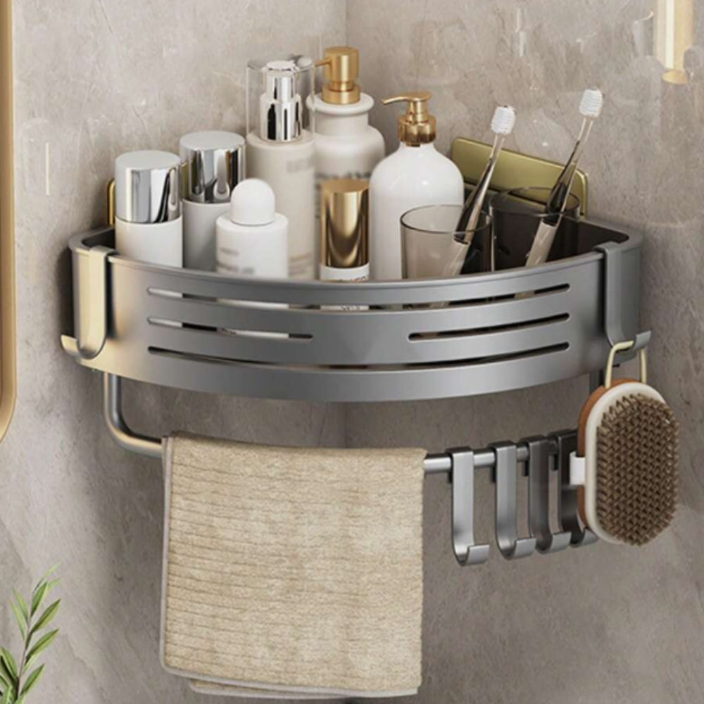 Aero Corner Shower Caddy - Rust-Resistant Aluminum, Space-Saving Design 0