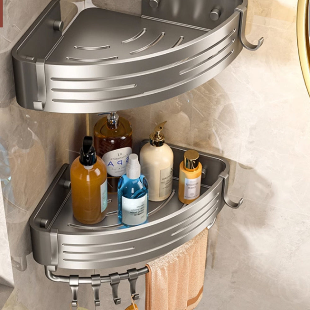 Aero Corner Shower Caddy - Rust-Resistant Aluminum, Space-Saving Design 7