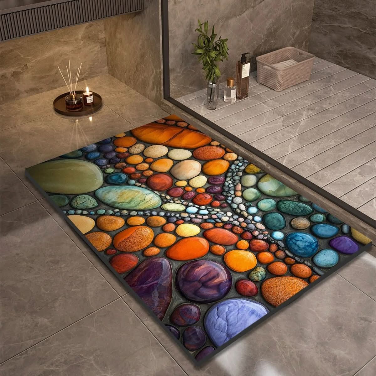 AquaSoft Bath Mat - Diatomaceous Earth, Non-Slip Quick-Drying Design 16