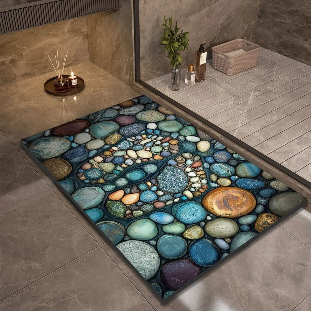 AquaSoft Bath Mat - Diatomaceous Earth, Non-Slip Quick-Drying Design 17