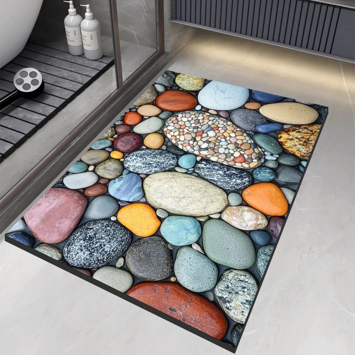 AquaSoft Bath Mat - Diatomaceous Earth, Non-Slip Quick-Drying Design 3