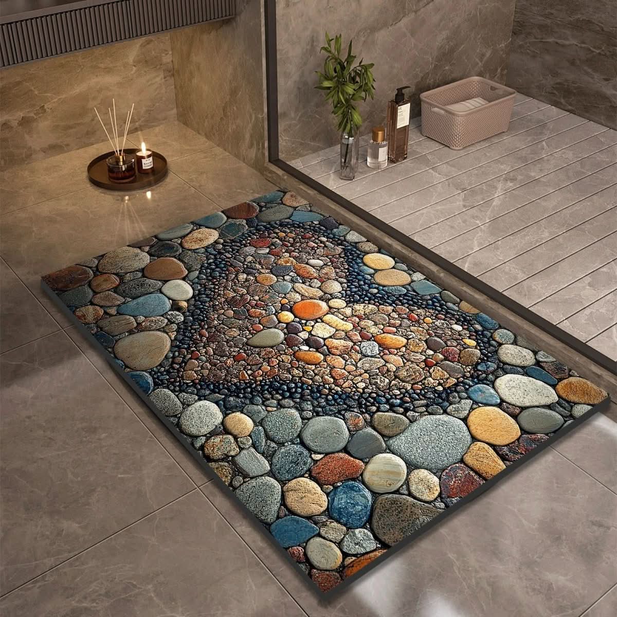 AquaSoft Bath Mat - Diatomaceous Earth, Non-Slip Quick-Drying Design 5