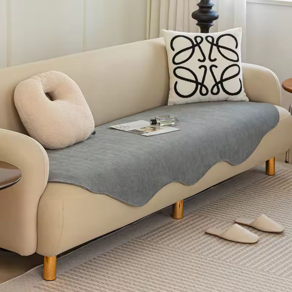 Astra Sofa Cover - Plush Microfiber, Non-Slip All-Season Protection 2